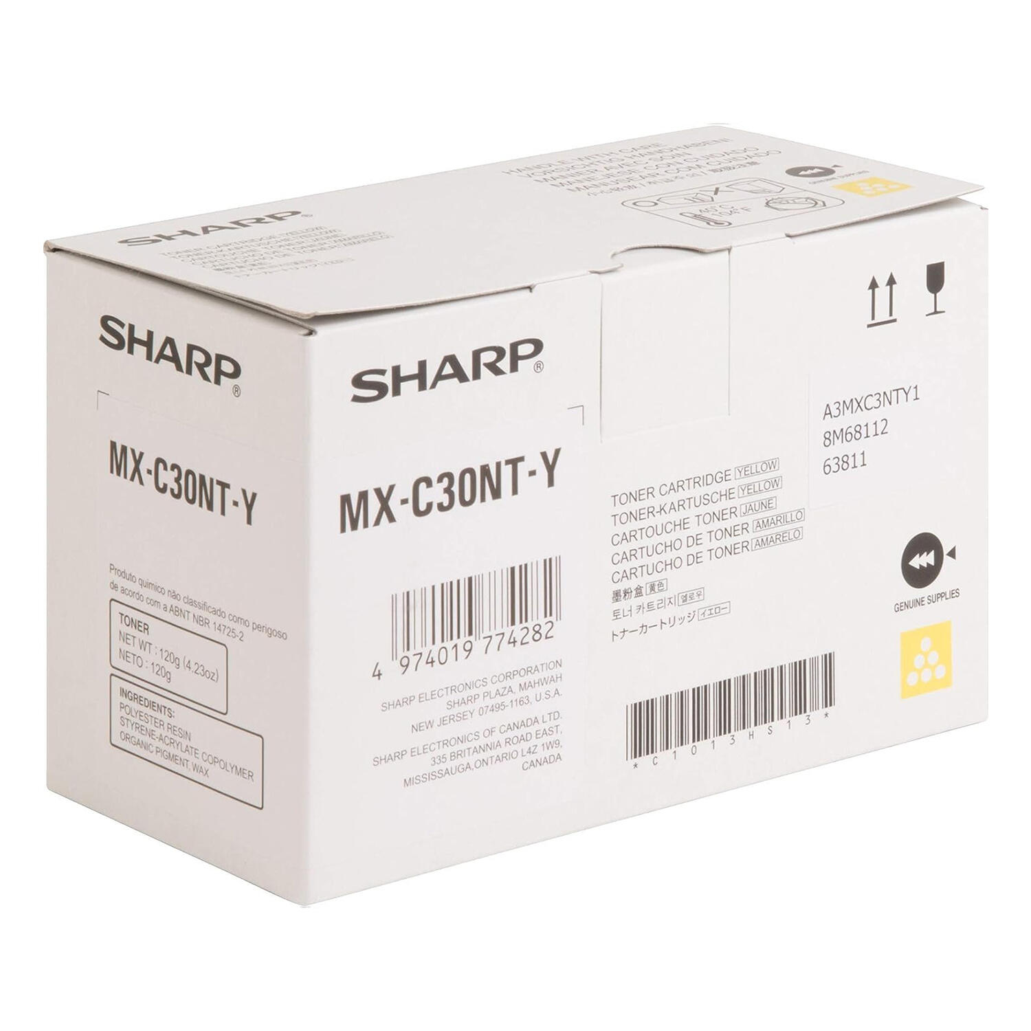 Sharp MX-C30NTY Original Yellow Toner Cartridge