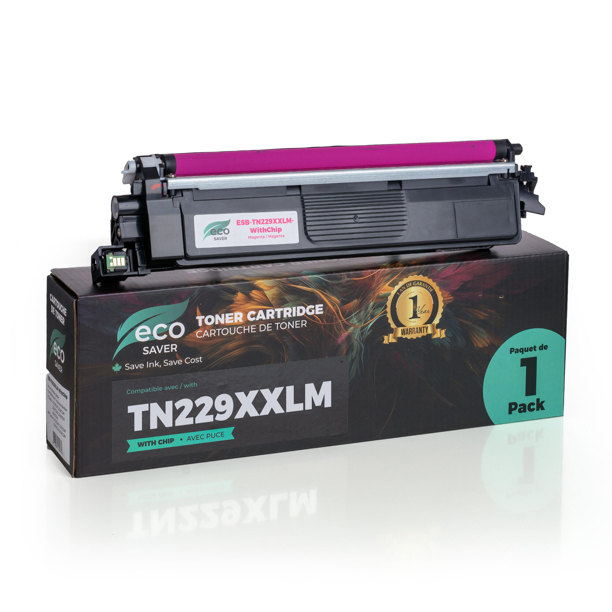 Eco-saver Brother TN229XXLM Super High Yield Cyan Toner Cartridge - With Chip