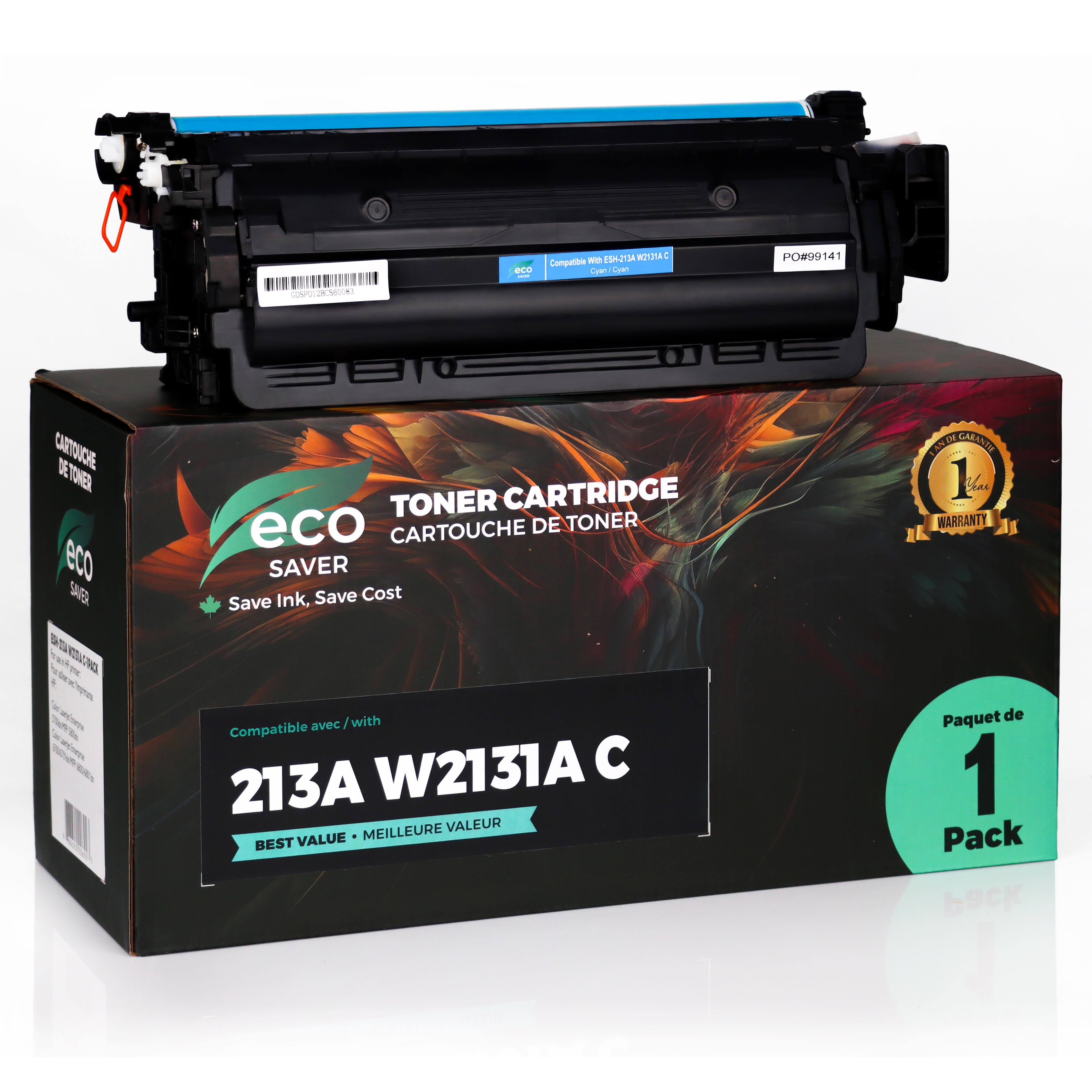 Compatible HP 213A W2131A Cyan Toner Cartridge - Eco-Saver