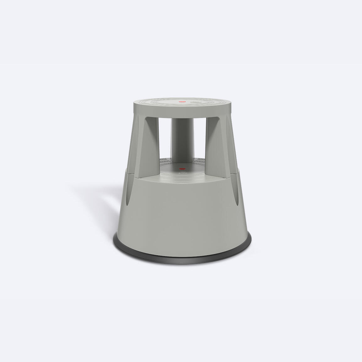 4Dock Plastic Rolling Step Stool with Spring-Loaded Casters and Anti-Skid Base