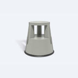 4Dock Plastic Rolling Step Stool with Spring-Loaded Casters and Anti-Skid Base