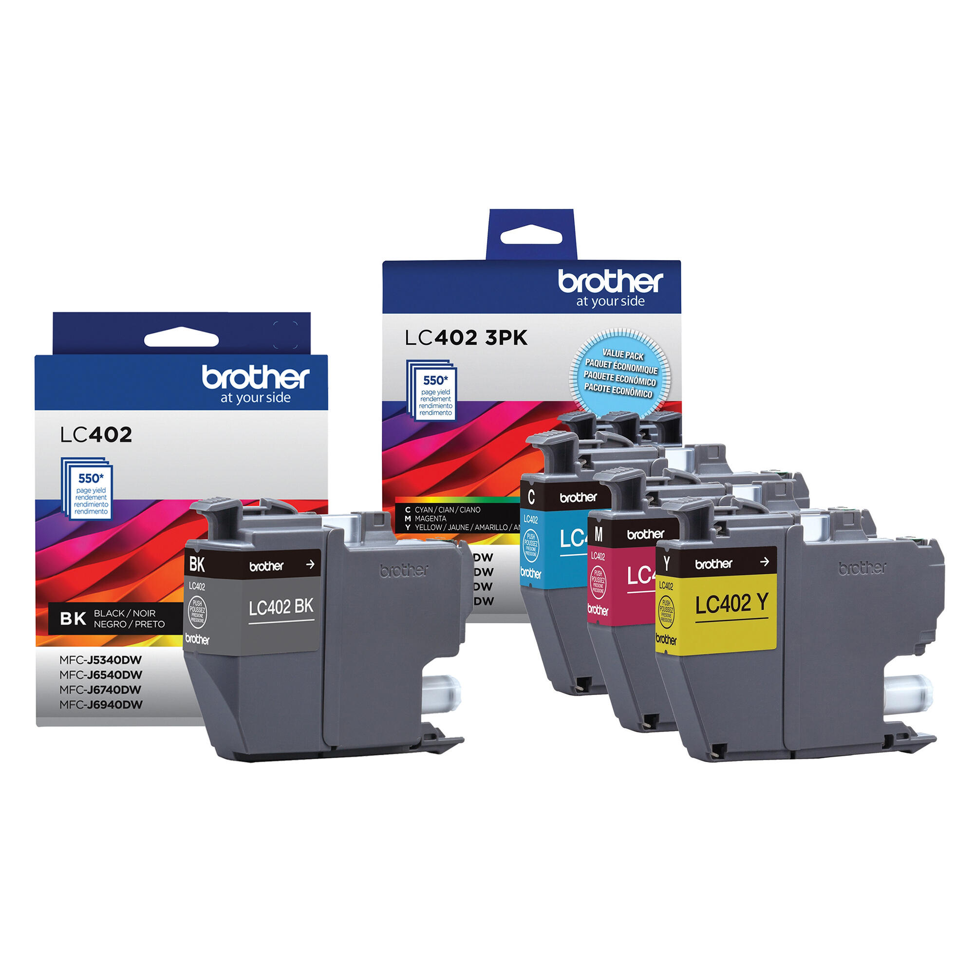 Brother LC402 Original Ink Cartridge Combo BK/C/M/Y