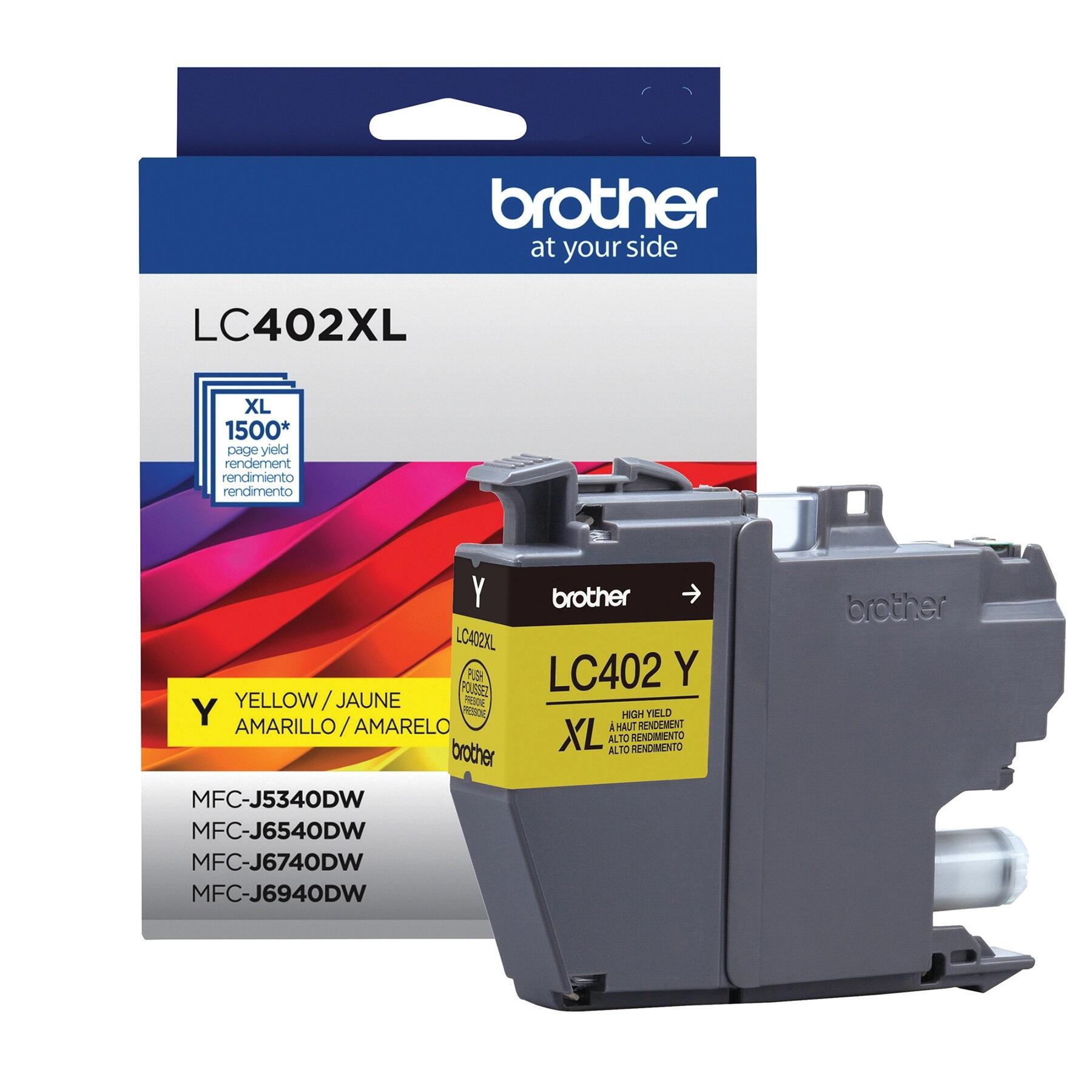 Brother LC402XLY Original Yellow Ink Cartridge, High Yield