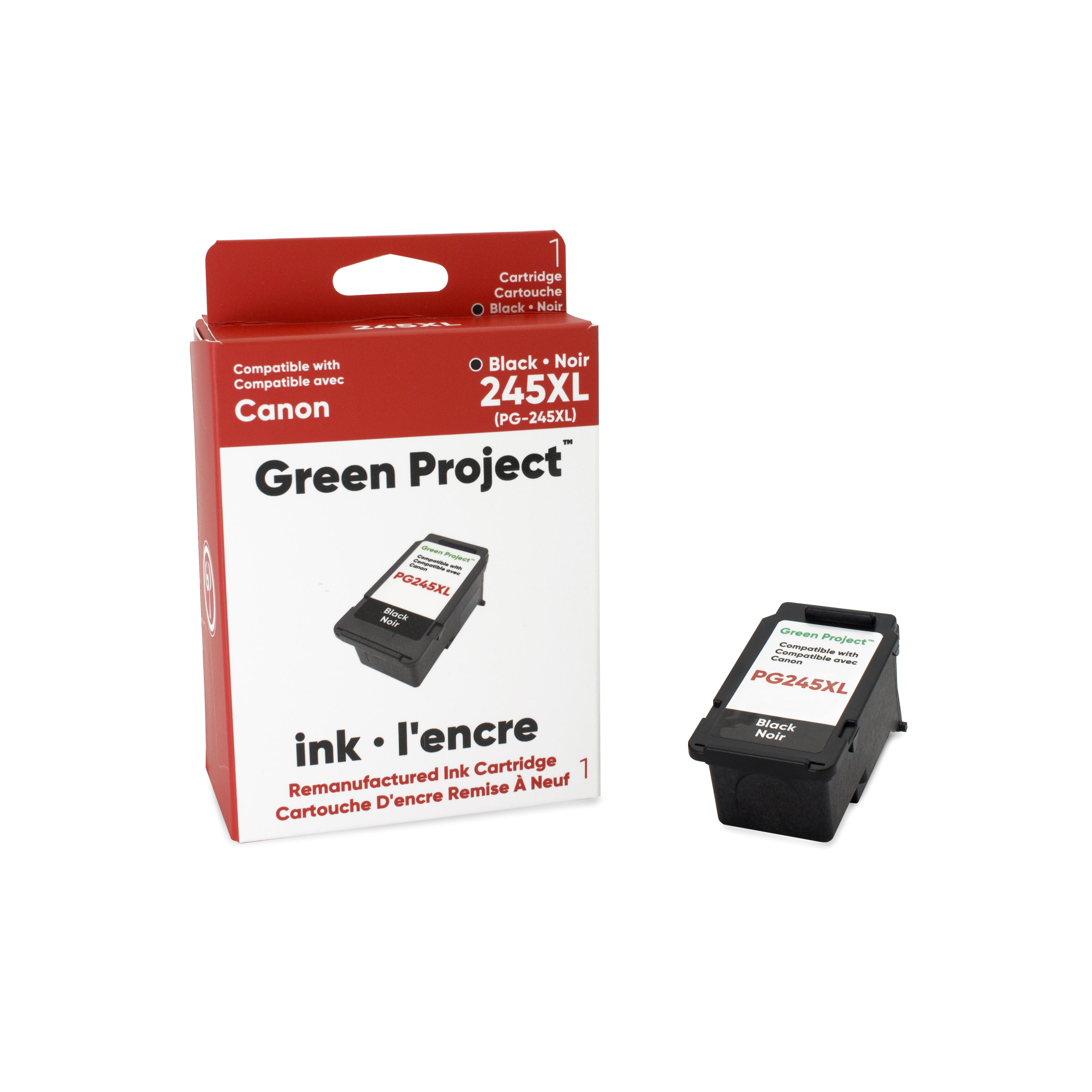 Canon PG245XL Remanufactured Black Ink Cartridge, High Yield - Green Project