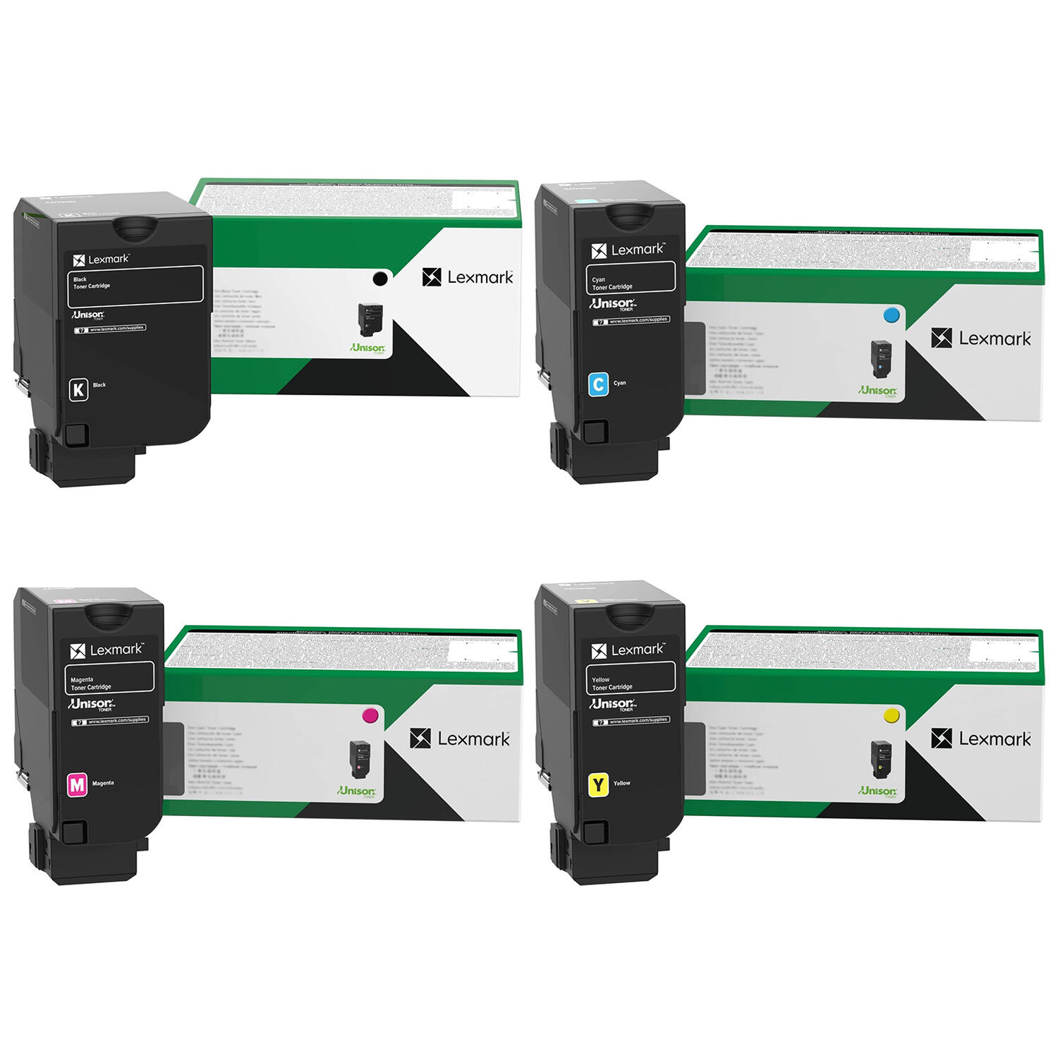 Lexmark CS730, 735, 737, CX730 (71C1H) Original Return Program Toner Cartridge Combo High Yield