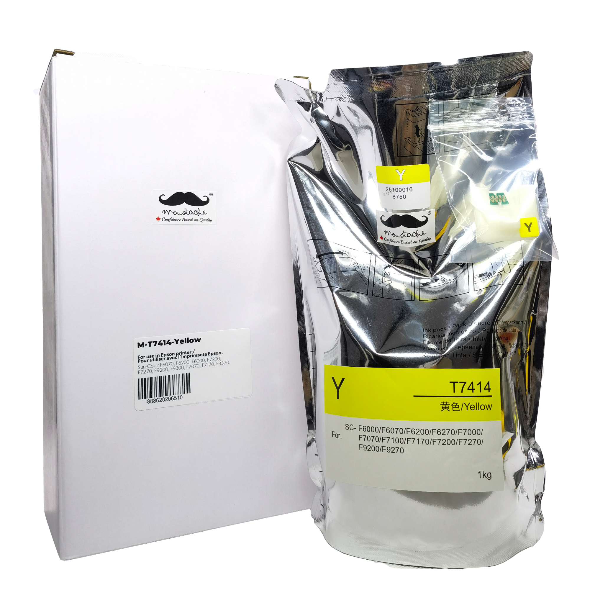 Sublimation Ink for Epson T7414, Y, 1000 ml / Bottle - Moustache®