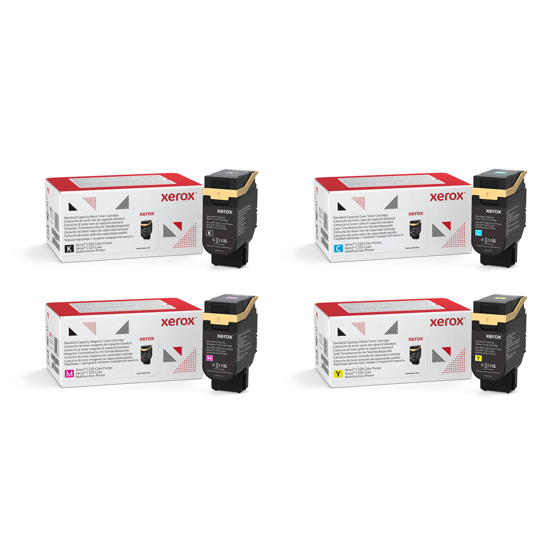 Xerox 006R04820 006R04821 006R04822 006R04823 Original Toner Cartridge Combo BK/C/M/Y