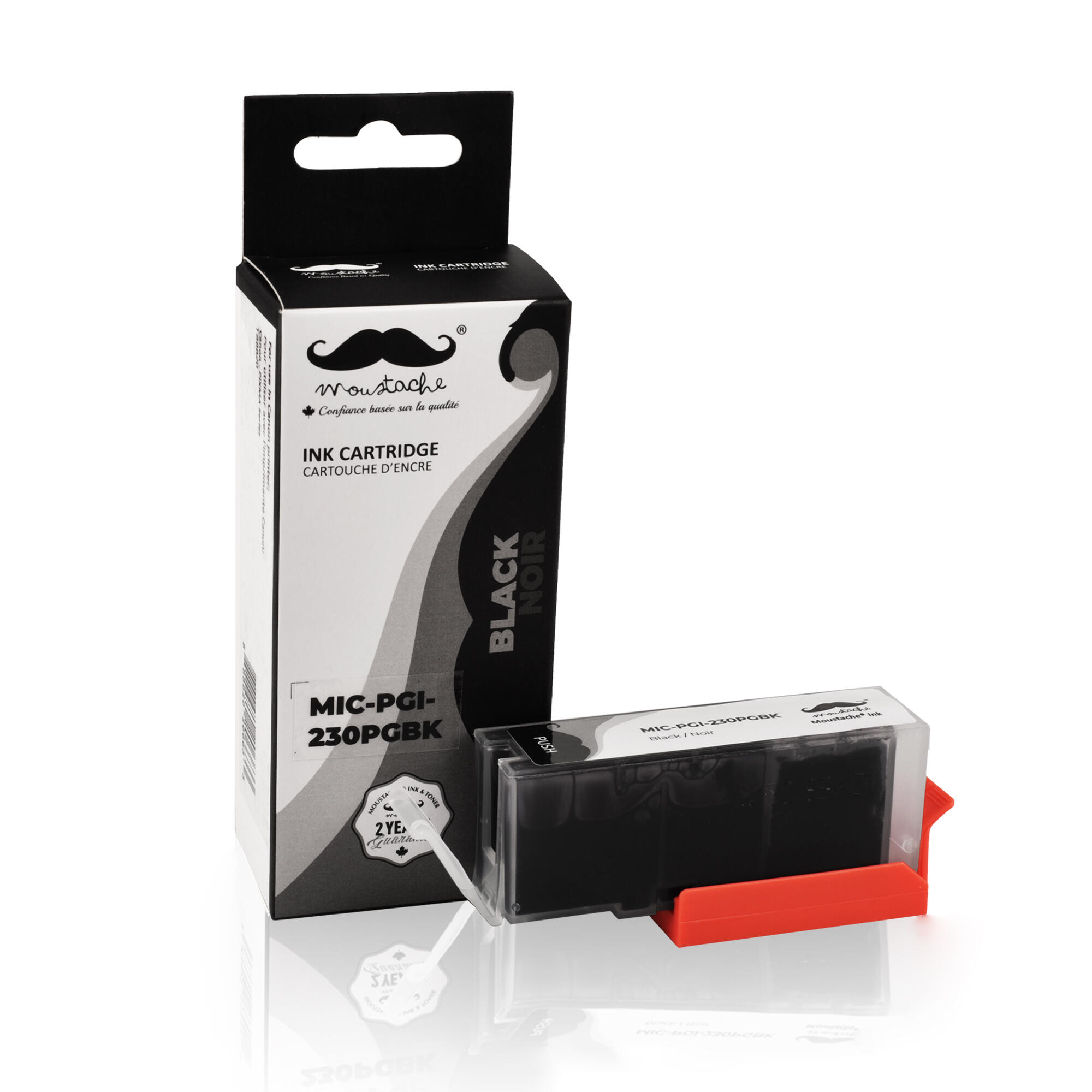 Canon PGI-230PGBK Compatible Pigment Black Ink Cartridge (6673C001) - Moustache®