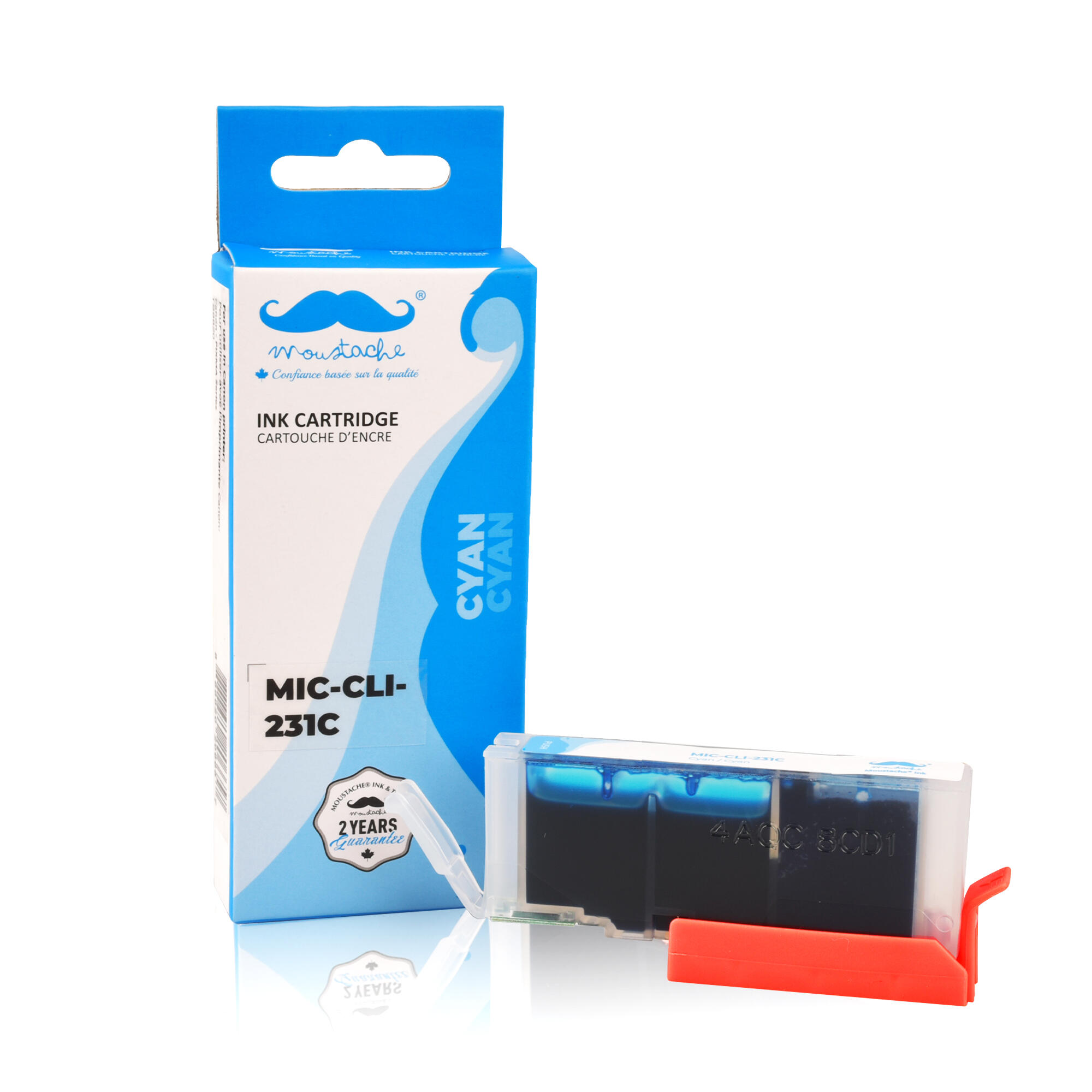 Canon CLI-231C Compatible Cyan Ink Cartridge (6675C001) - Moustache®