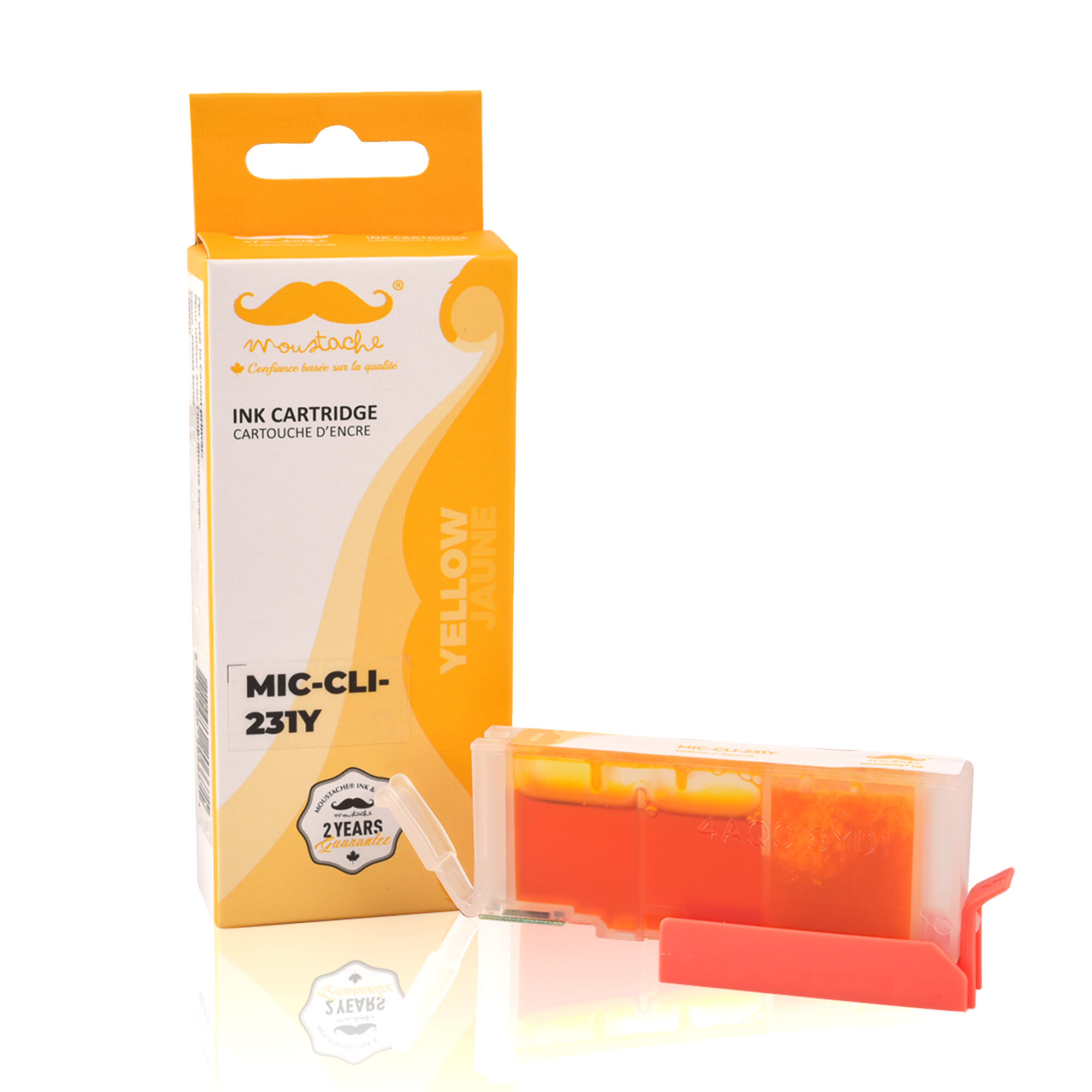 Canon CLI-231Y Compatible Yellow Ink Cartridge (6677C001) - Moustache®