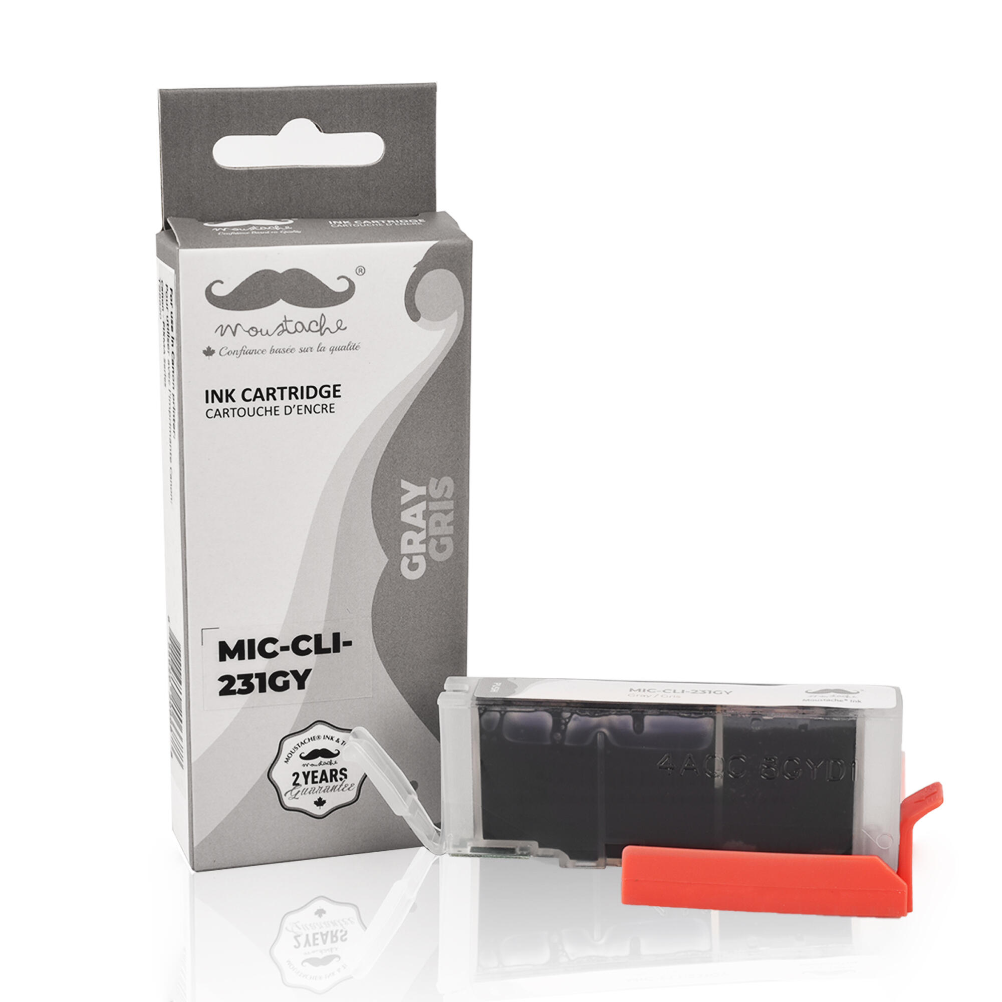 Canon CLI-231GY Compatible Gray Ink Cartridge (6678C001) - Moustache®