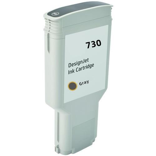 Compatible HP 730XL P2V72A Gray Ink Cartridge High Yield 300ml- Moustache®