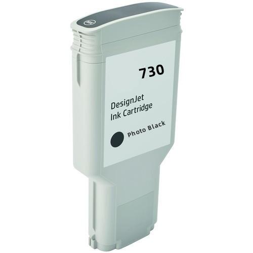 Compatible HP 730XL P2V73A Photo Black Ink Cartridge High Yield 300ml- Moustache®