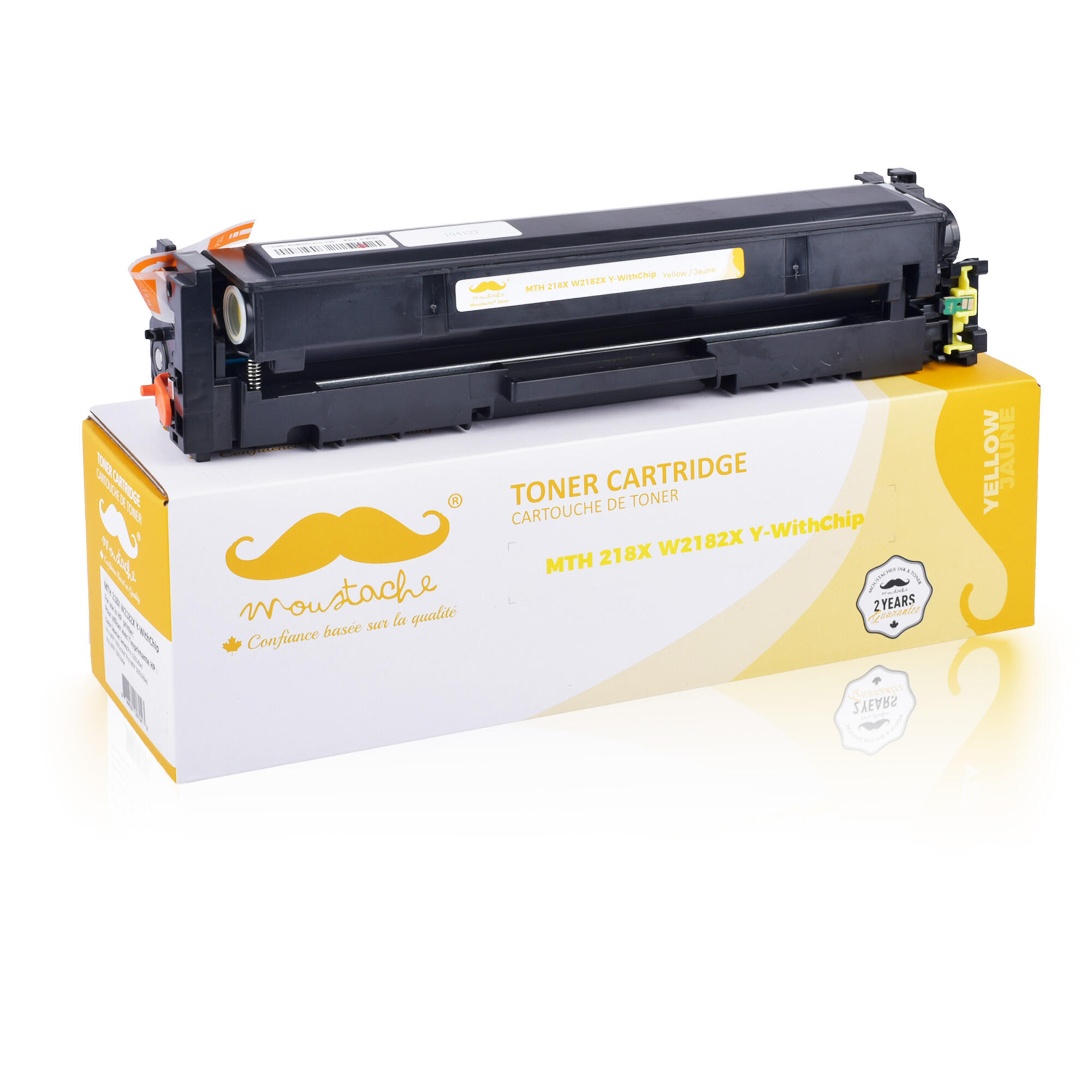 Compatible HP 218X W2182X Yellow Toner Cartridge High Yield - With Chip - Moustache®