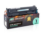 Compatible HP 218X W2181X Cyan Toner Cartridge High Yield - With Chip - Eco-saver
