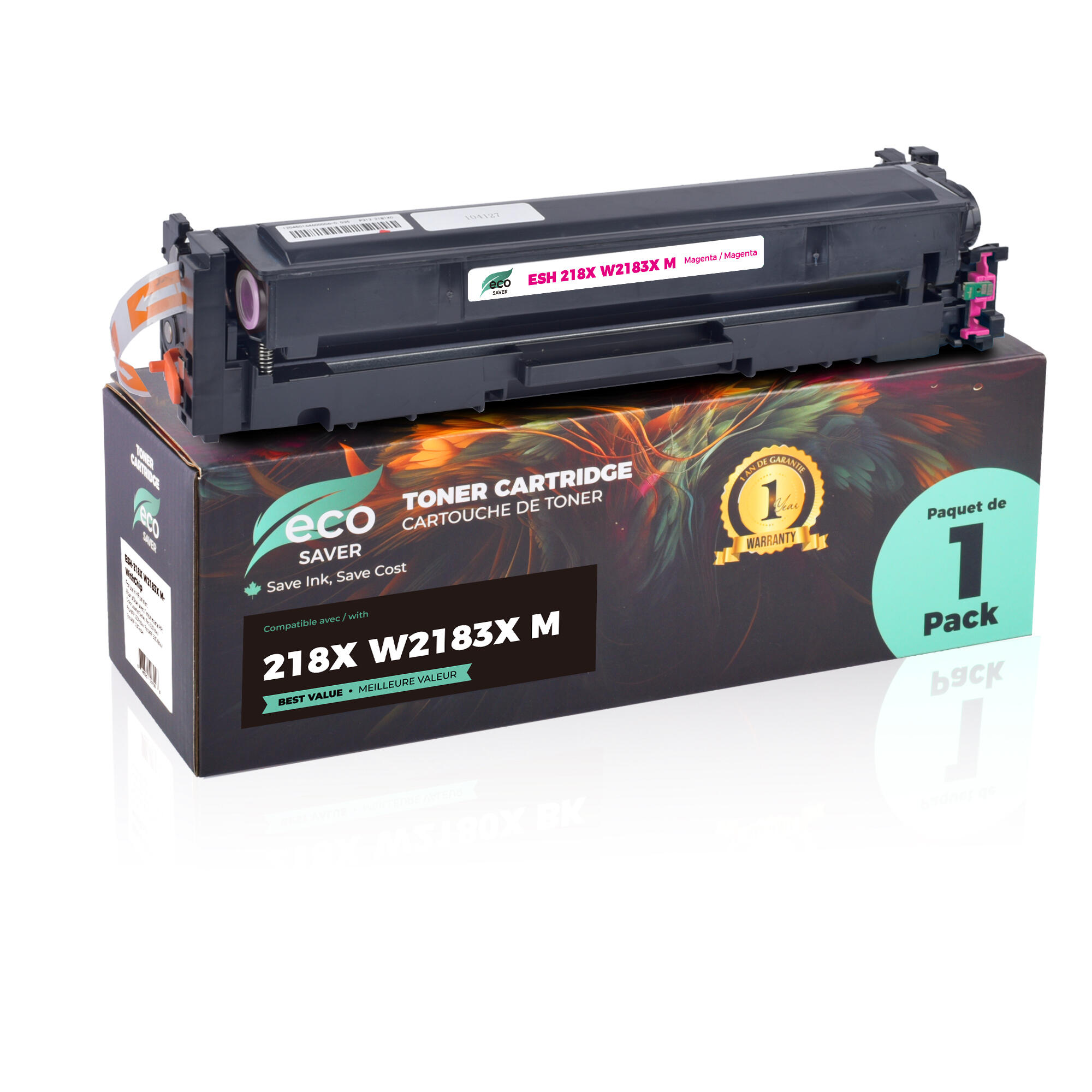 Compatible HP 218X W2183X Magenta Toner Cartridge High Yield - With Chip - Eco-saver