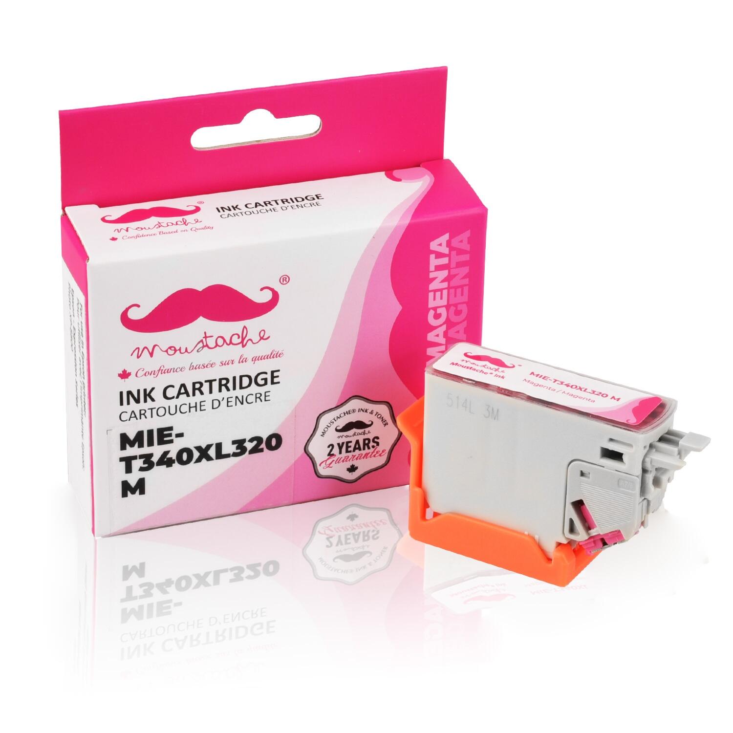 Epson T340XL320 Compatible Magenta Ink Cartridge High Yield- Moustache®