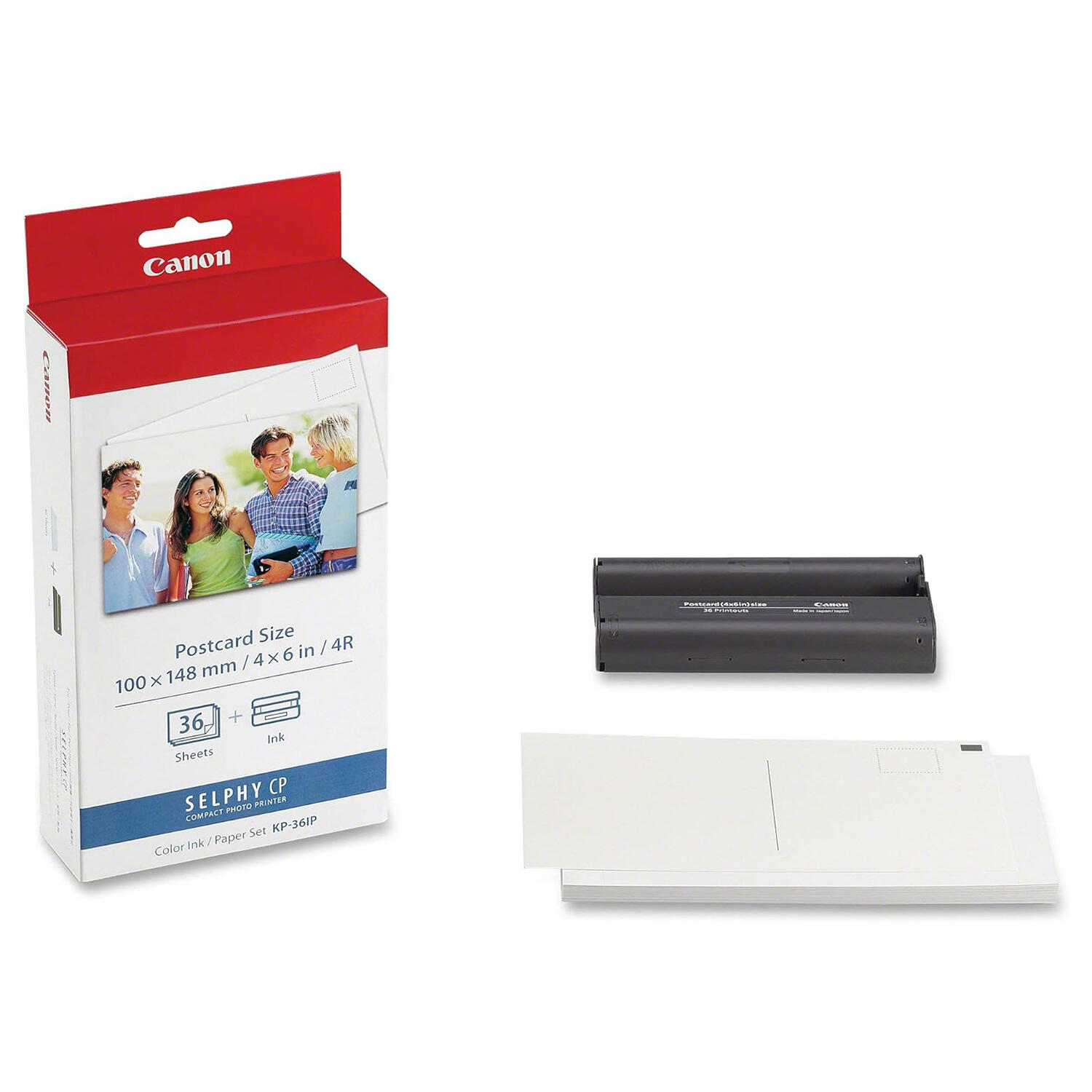 Canon KP-36IP Original Color Ink Cartridge and 4" x 6" Photo Paper (7737A001)