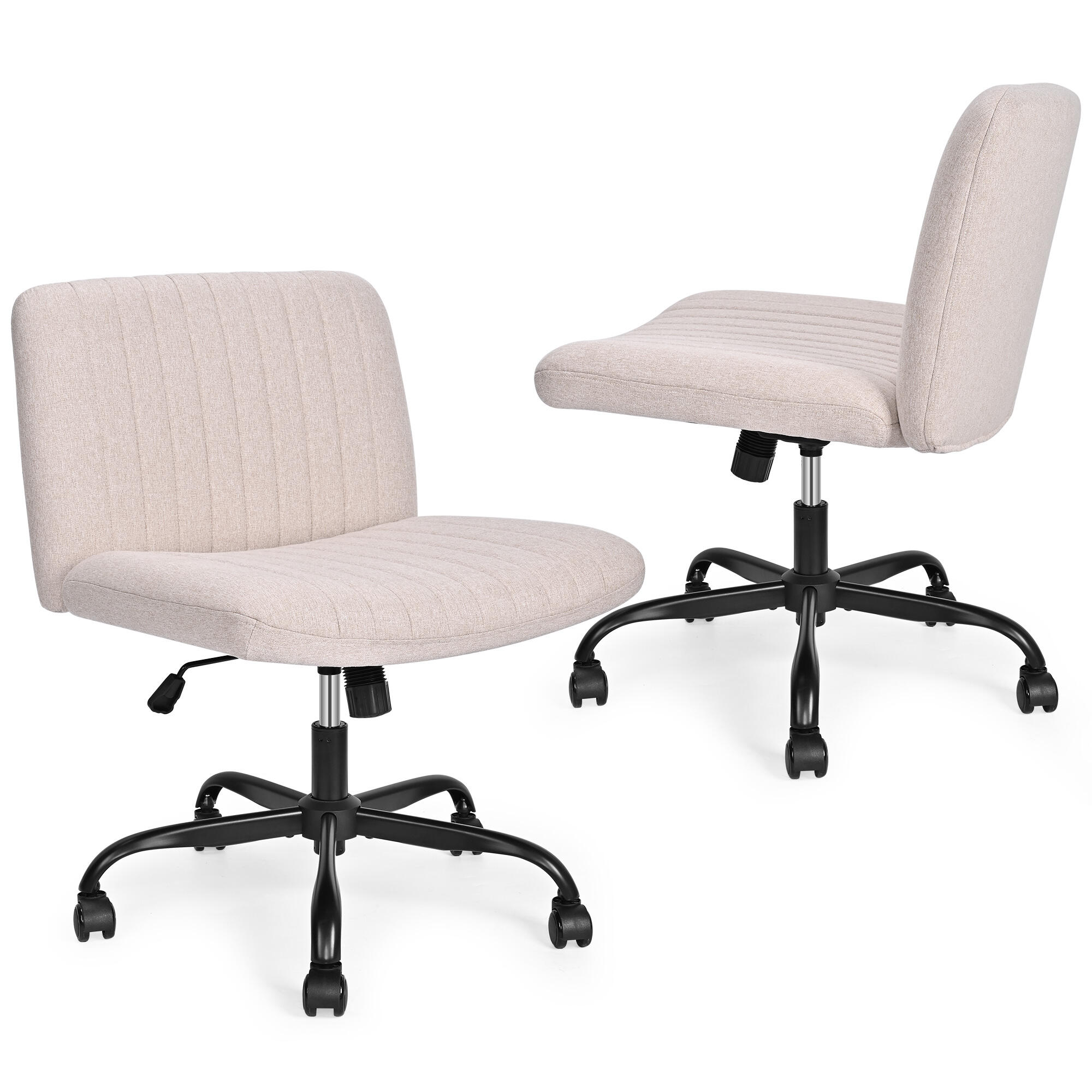 Wide Office Chair Armless Mid Back Home Office Desk Chair Computer Chair Task - Moustache®