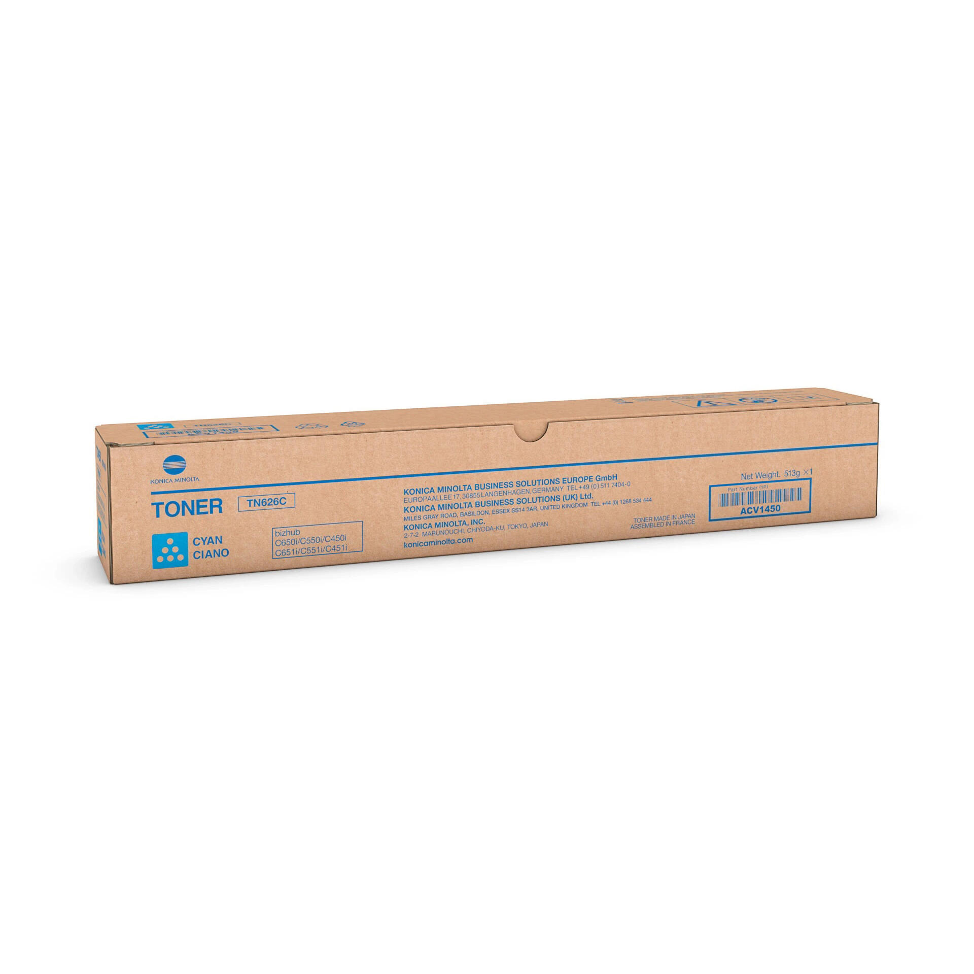 Konica Minolta TN626C ACV1430 Original Cyan Toner Cartridge