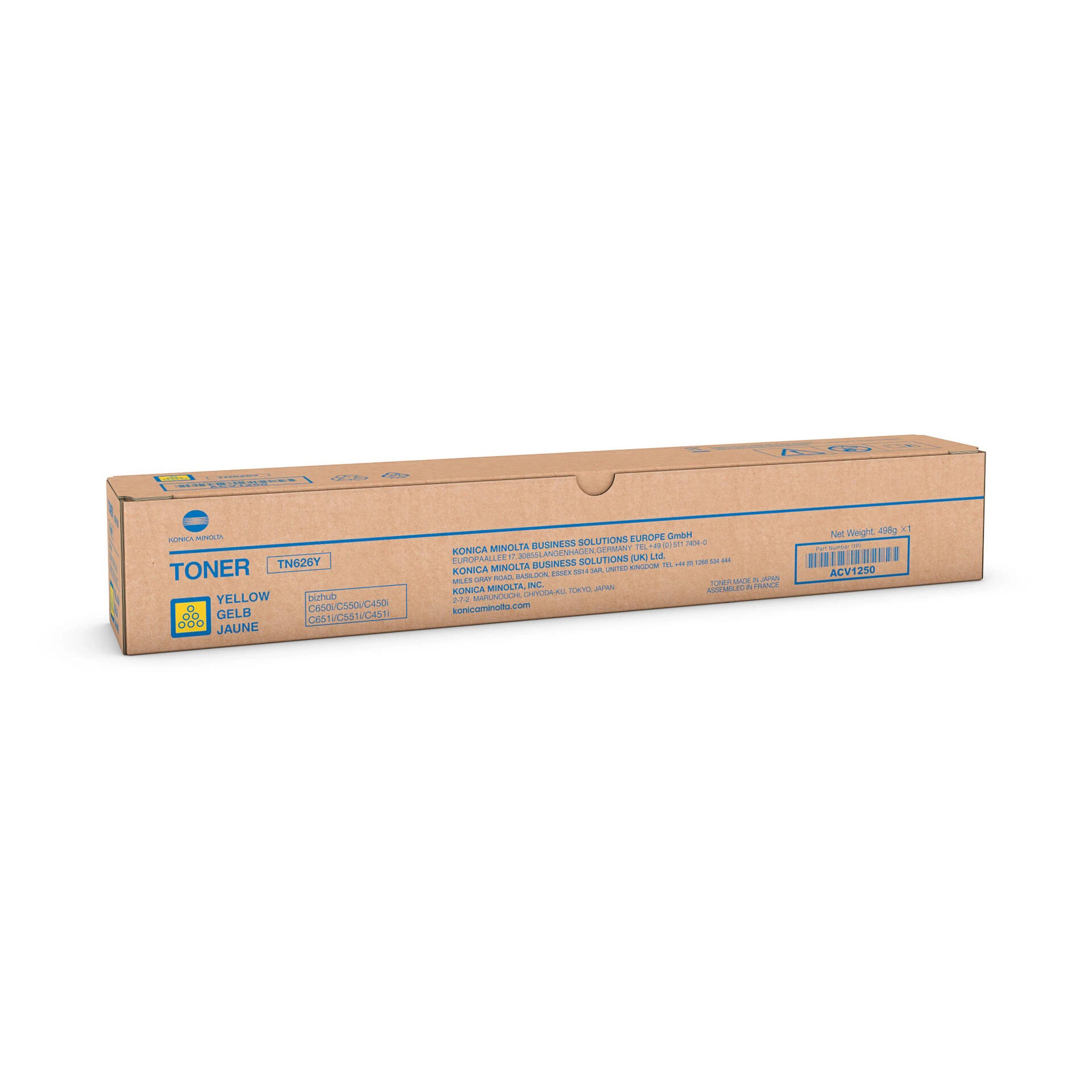 Konica Minolta TN626Y ACV1230 Original Yellow Toner Cartridge