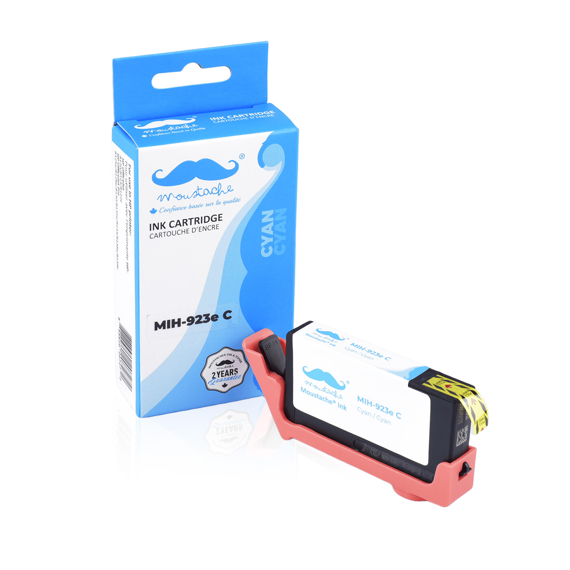 Remanufactured HP 923e 4K0T4LN Cyan Ink Cartridge High Yield - Moustache®