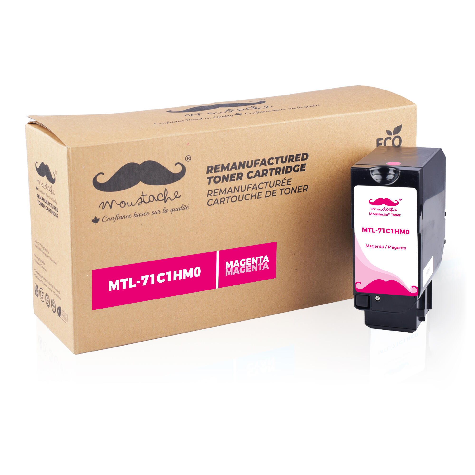 Lexmark 71C1HM0 Remanufactured Magenta Toner Cartridge High Yield - Moustache®
