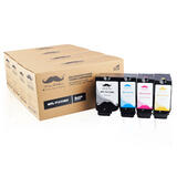 Lexmark 71C1HK0 71C1HC0 71C1HKM0 71C1HY0 Remanufactured Toner Cartridge Combo High Yield -Moustache®