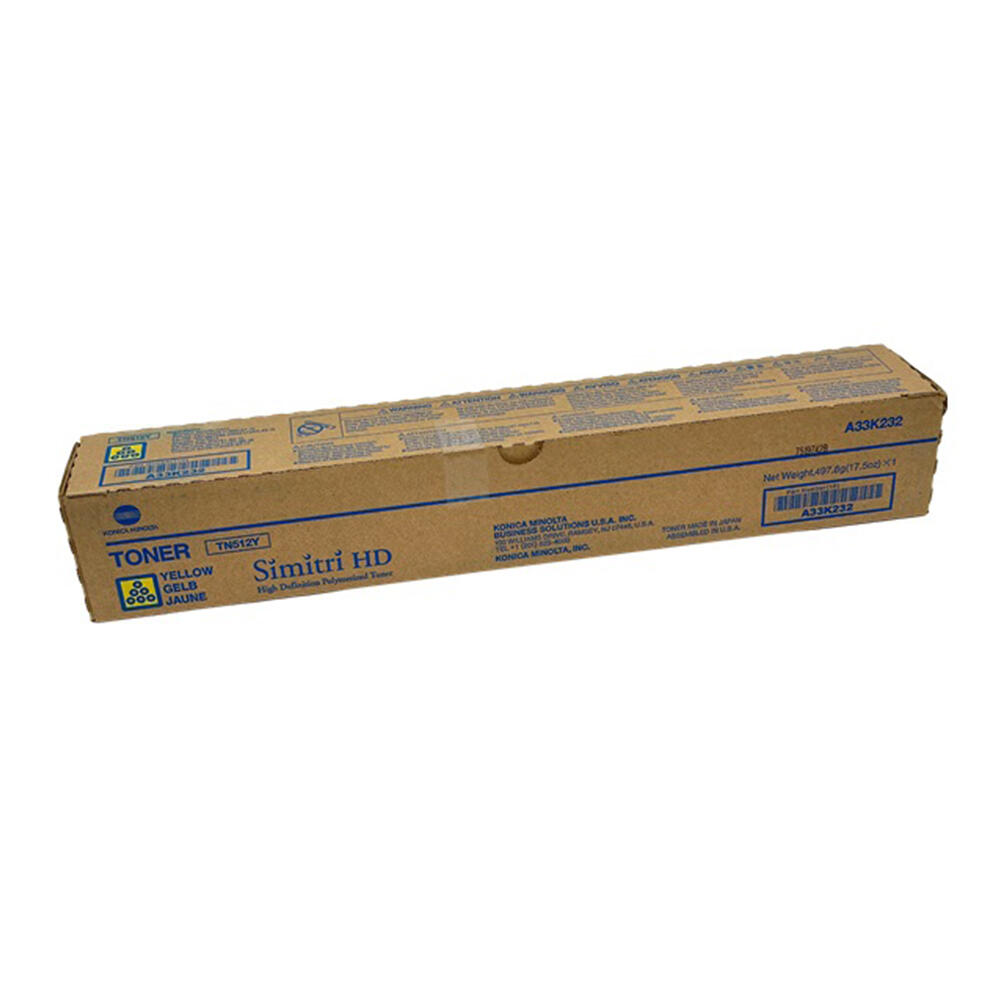Konica Minolta TN512Y A33K232 Original Yellow Toner Cartridge