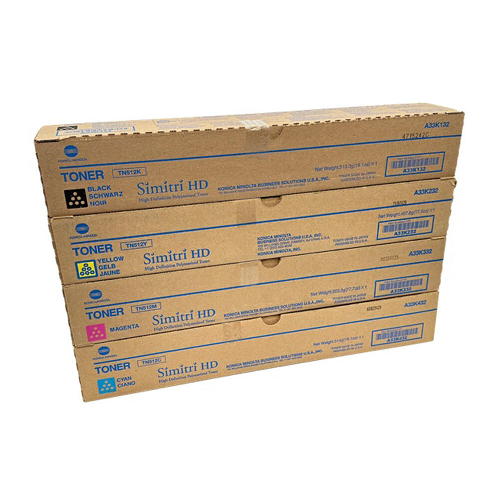 Konica Minolta TN512K TN512C TN512M TN512Y Original Toner Cartridge Combo BK/C/M/Y
