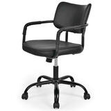 Stylish Black PU Office Chair with Armrests - Modern Ergonomic Desk Chair - Moustache®
