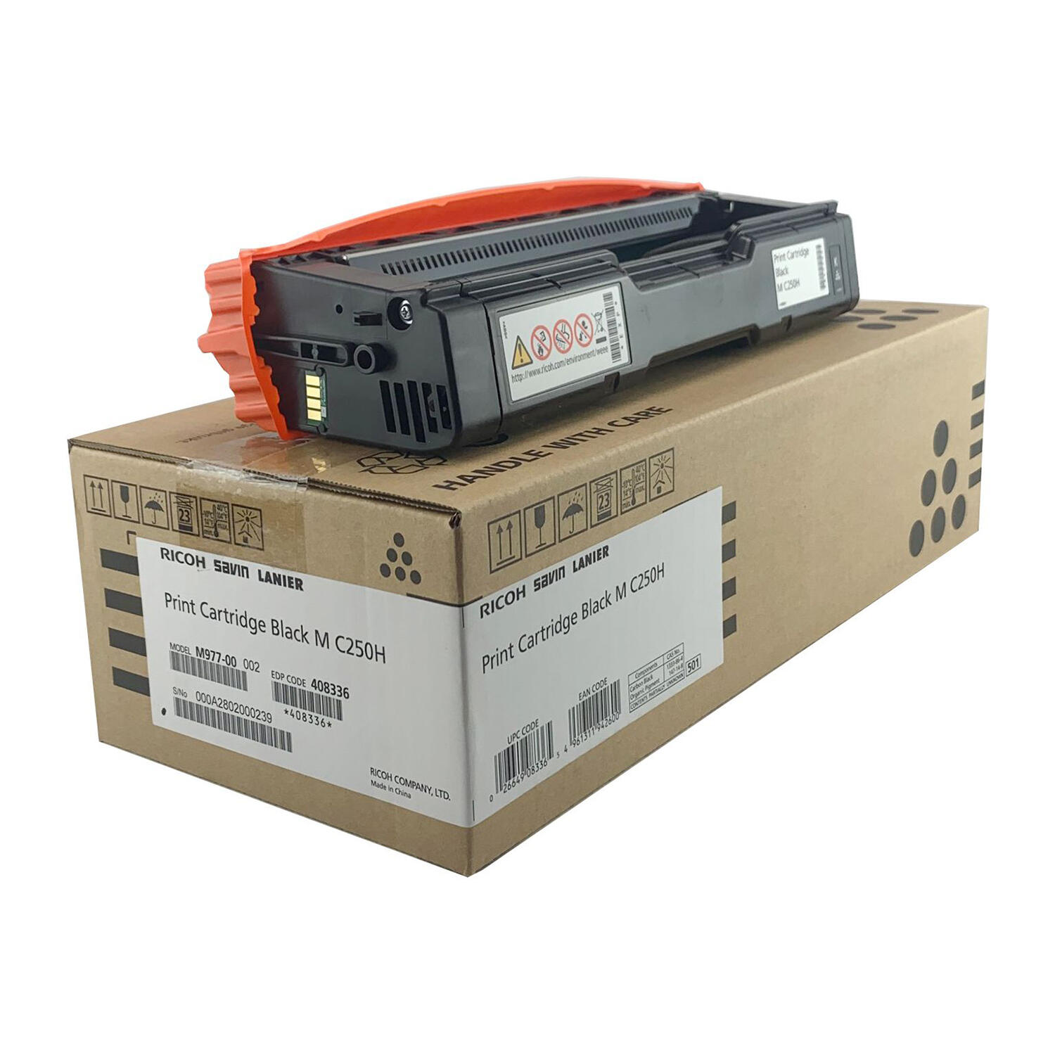 Ricoh 408336 M C250H Original Black Toner Cartridge High Yield