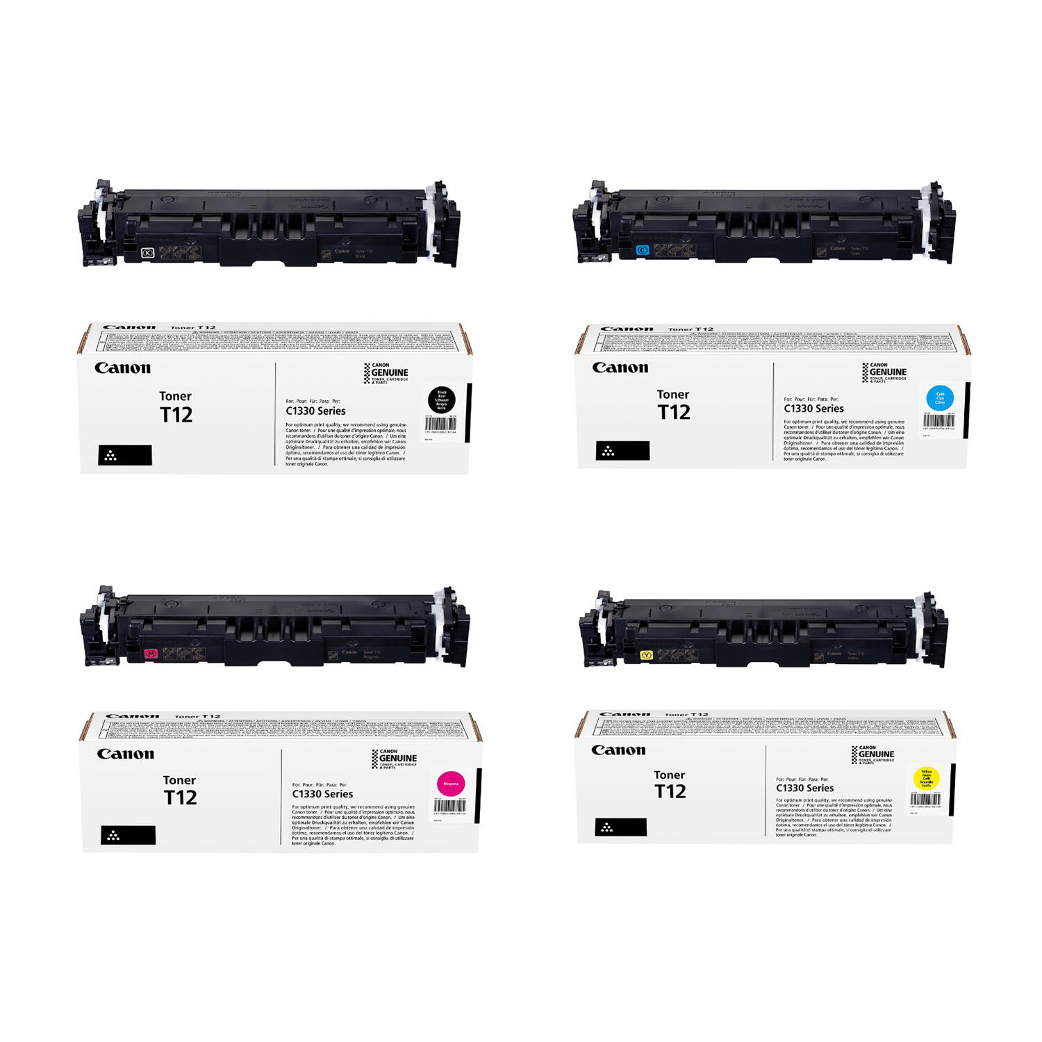 Canon T12 5098C005 5097C005 5096C005 5095C005 Original Toner Cartridge Combo BK/C/M/Y