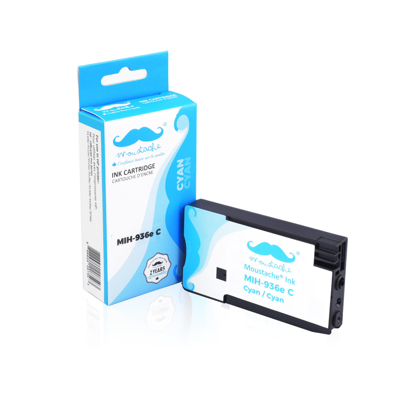 Remanufactured HP 936e 4S6V3LN Cyan Ink Cartridge High Yield - Moustache®