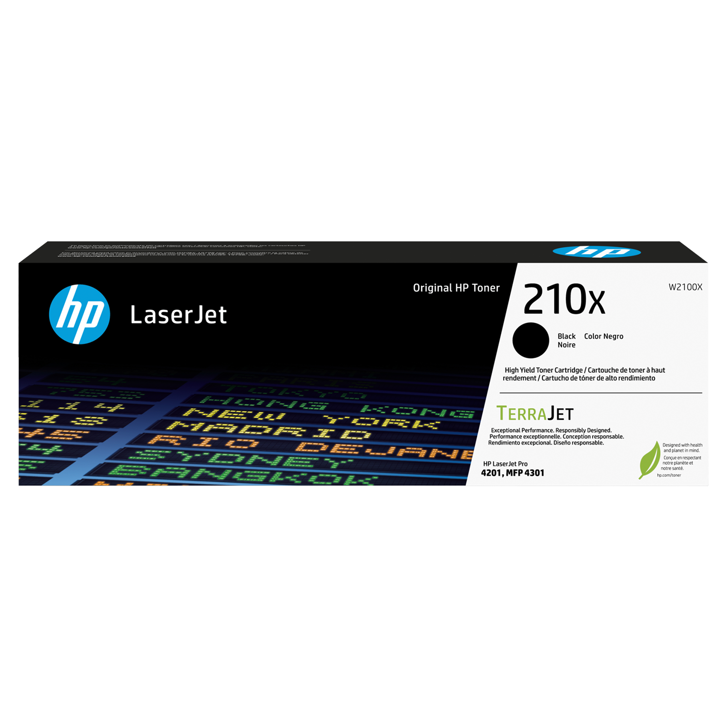 HP 210X W2100X Original Black Toner Cartridge High Yield
