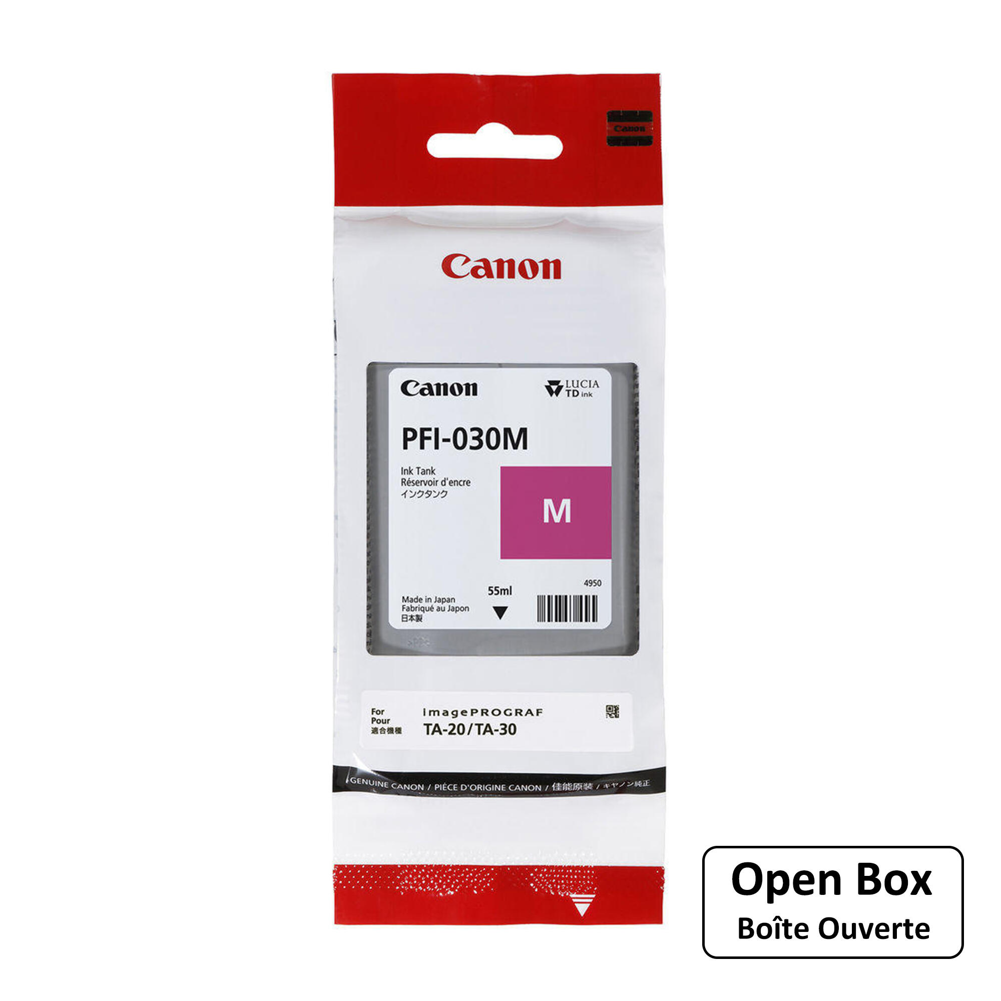 Canon PFI-030M Original Magenta Ink Cartridge (3491C001AA) - Open Box