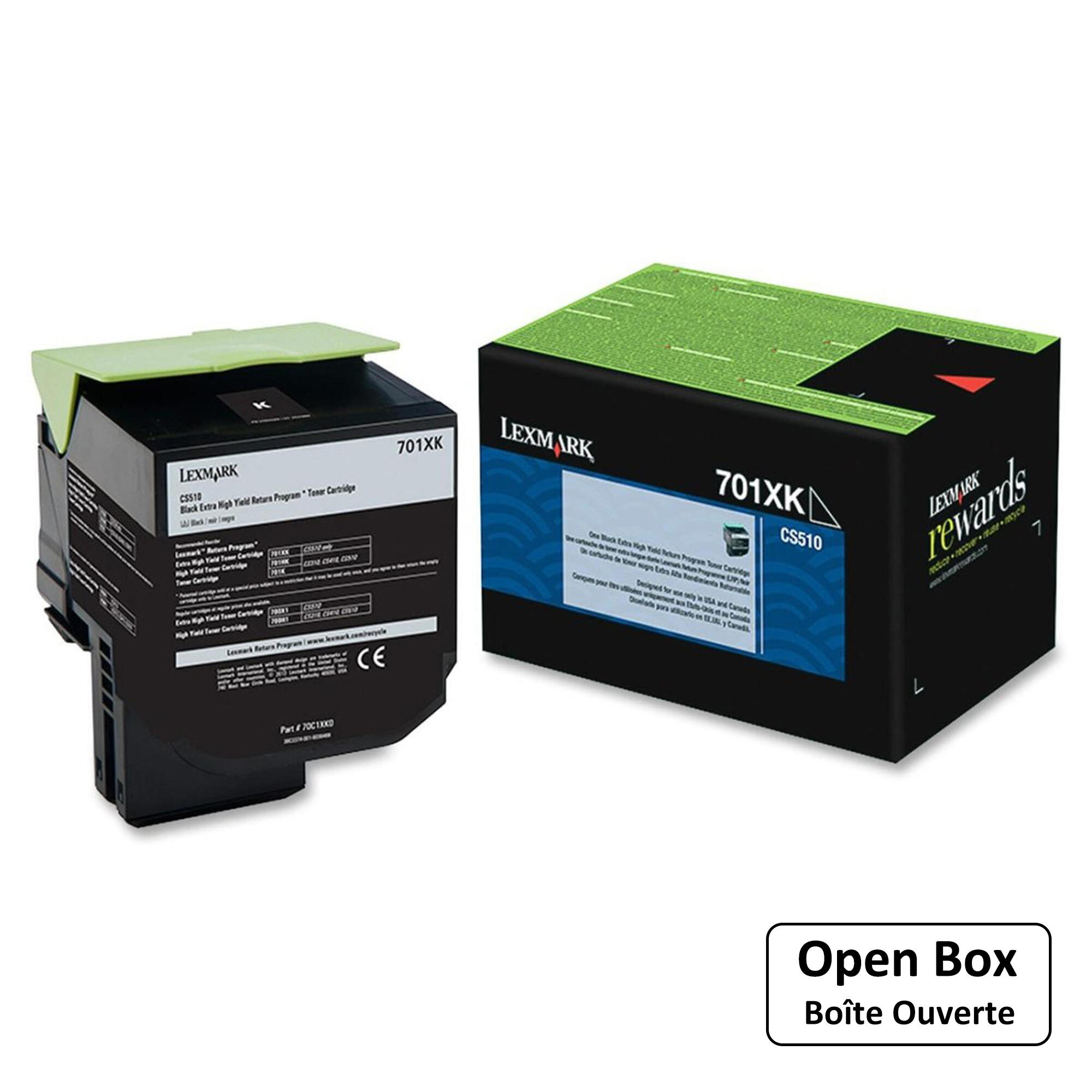 Lexmark 701XK 70C1XK0 Original Black Return Program Toner Cartridge Extra High Yield - Open Box