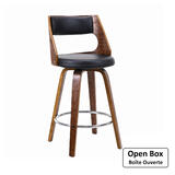 Mid-Century 26" Wood Swivel Counter Stools with Back & Foot Ring - Moustache® - Open Box