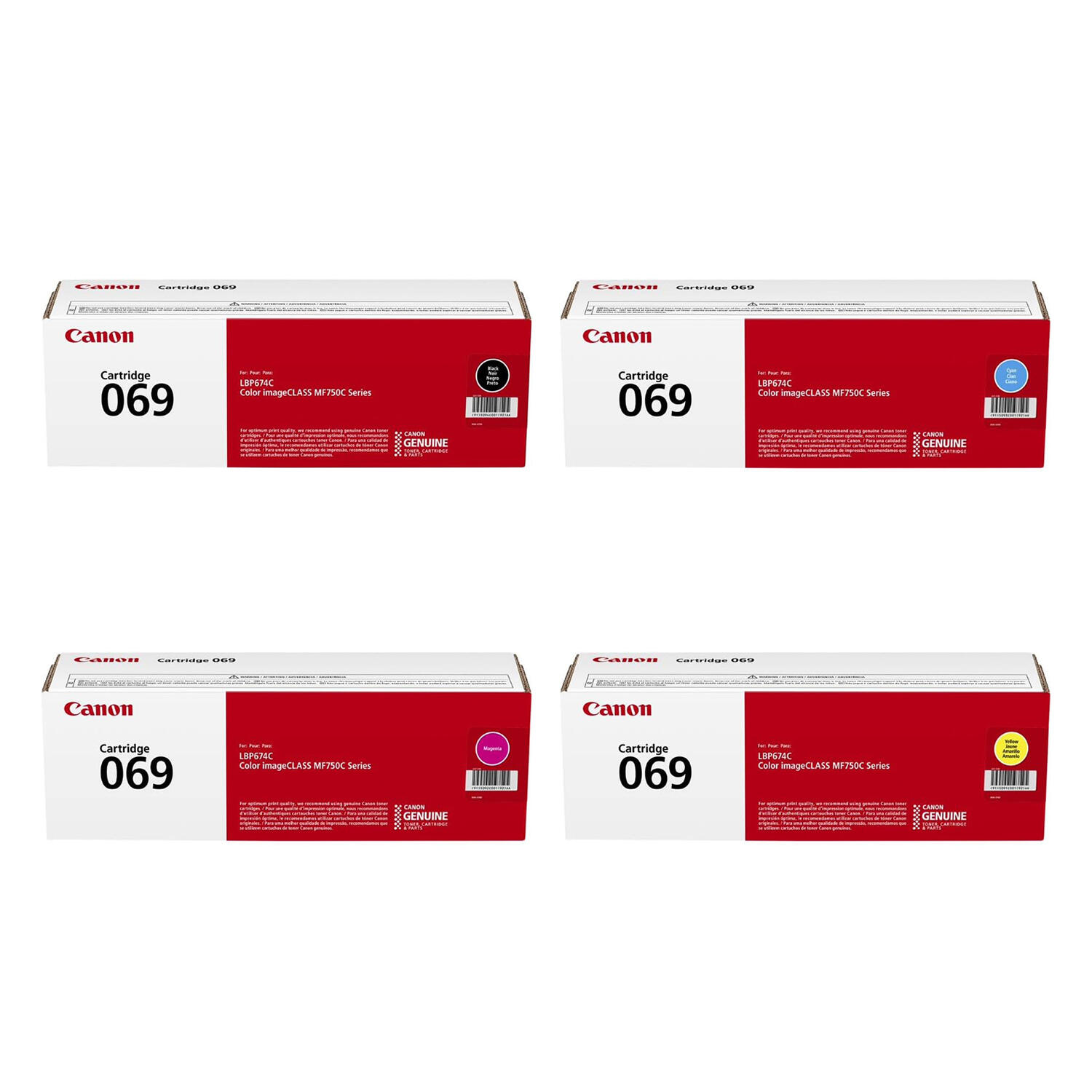 Canon 069 Original Toner Cartridge Combo BK/C/M/Y