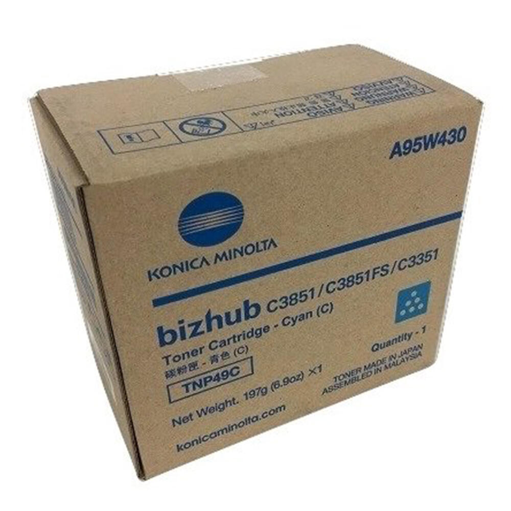 Konica Minolta TNP49C A95W430 Original Cyan Toner Cartridge