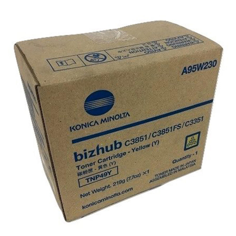 Konica Minolta TNP49Y A95W230 Original Yellow Toner Cartridge