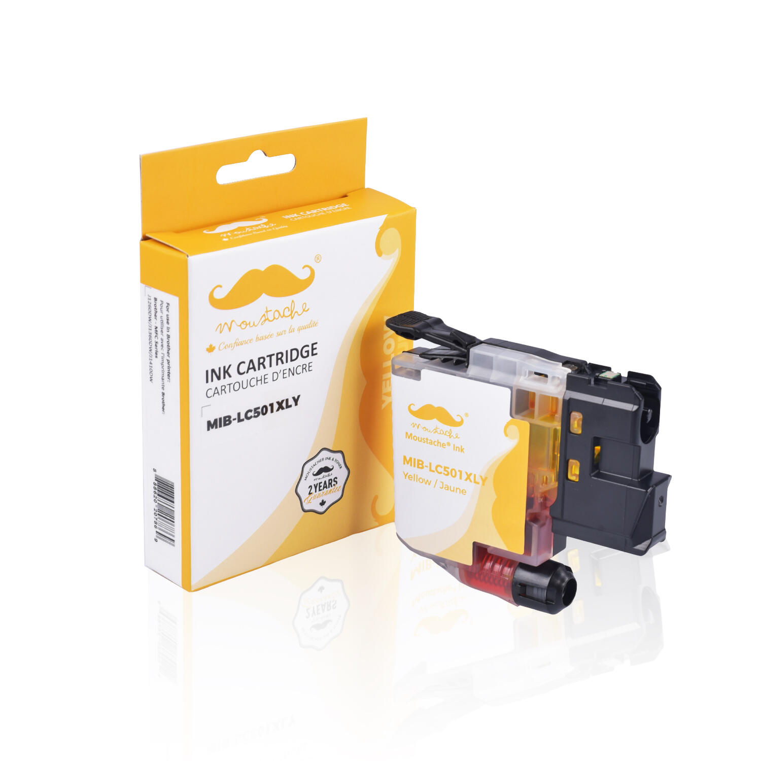 Brother LC501Y Compatible Yellow Ink Cartridge - Moustache®