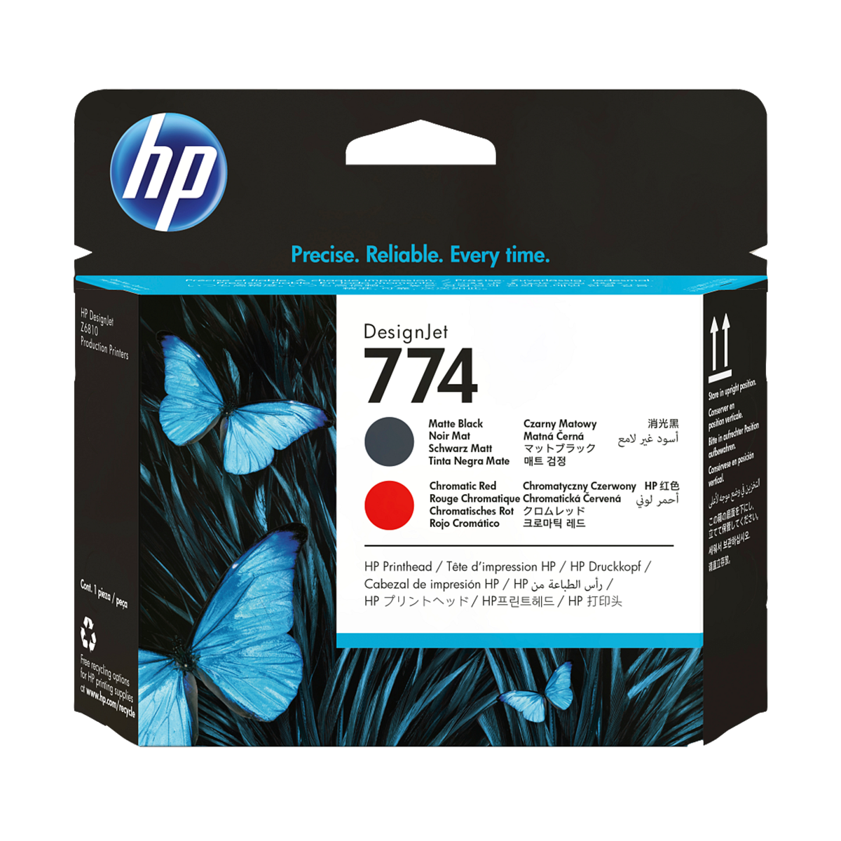 HP 774 P2V97A Original Matte Black / Chromatic Red DesignJet Printhead