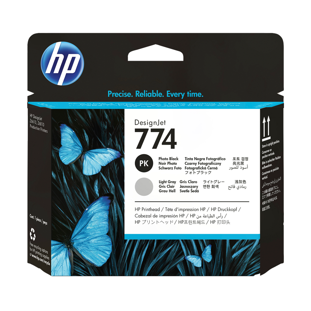 HP 774 P2W00A Original Photo Black / Light Gray DesignJet Printhead