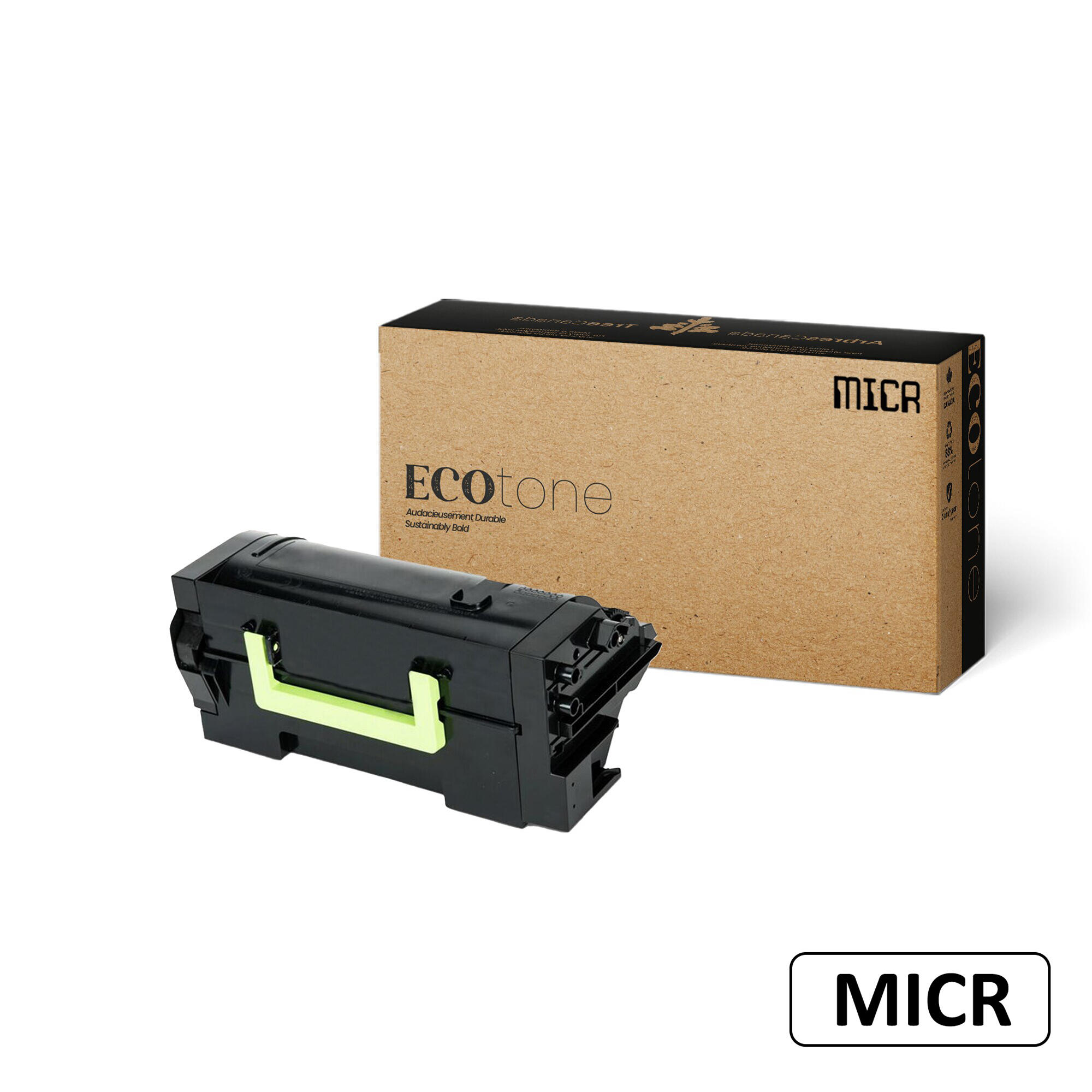 Premium Quality Lexmark 58D1H00 MICR Remanufactured Black Toner Cartridge High Yield - Ecotone®