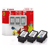 Canon PG-245 CL-246 Original Black and Color Ink Cartridge Combo (8279B005) - 3/Pack