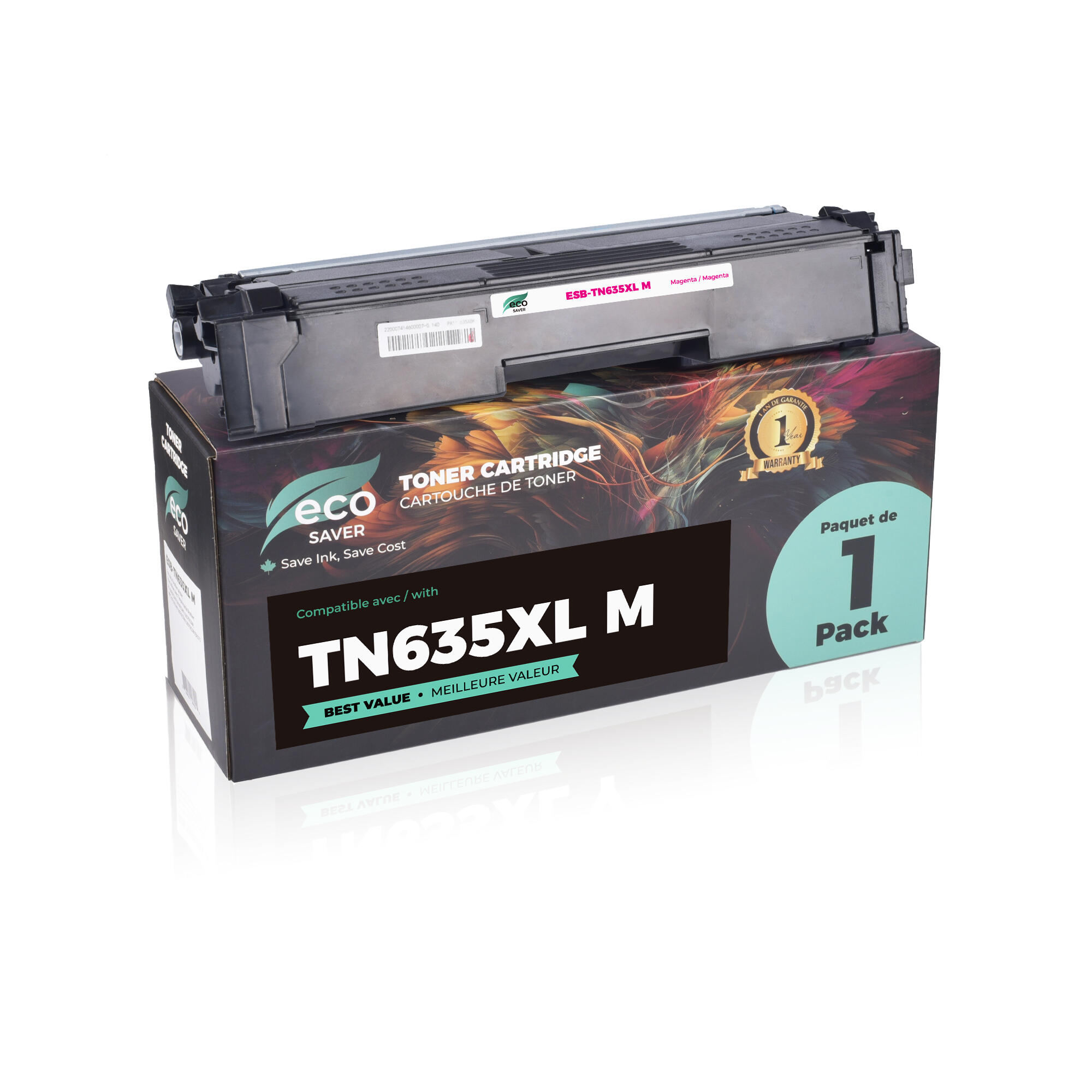 Brother TN635XL Compatible Magenta Toner Cartridge High Yield - Eco-saver
