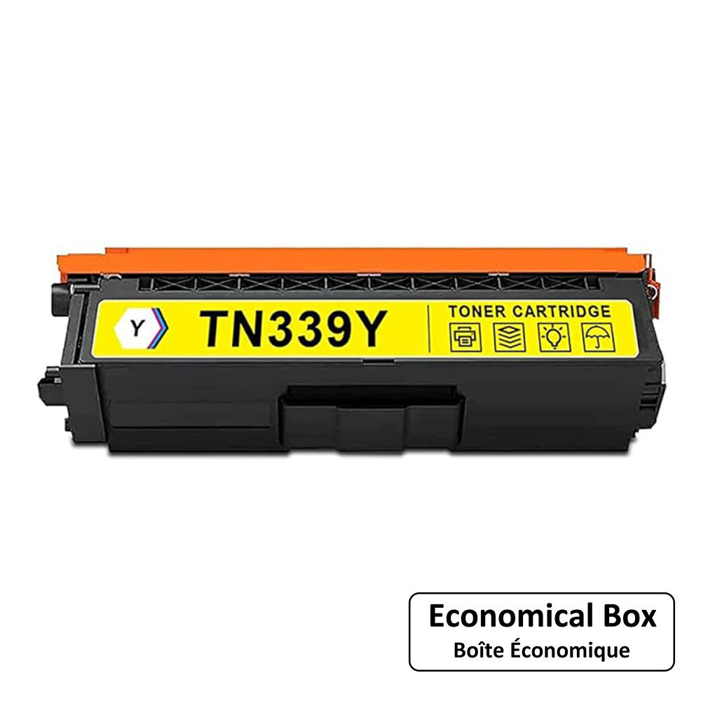 Brother TN339Y Compatible Yellow Toner Cartridge Extra High Yield - Economical Box