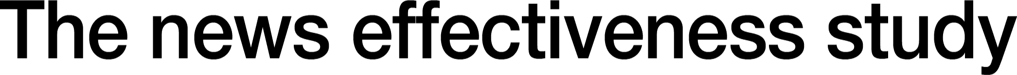 The news effectiveness study logo