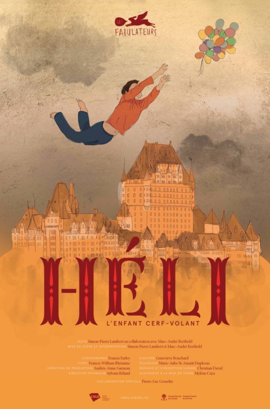 Affiche du spectacle Héli l'enfant cerf-volant